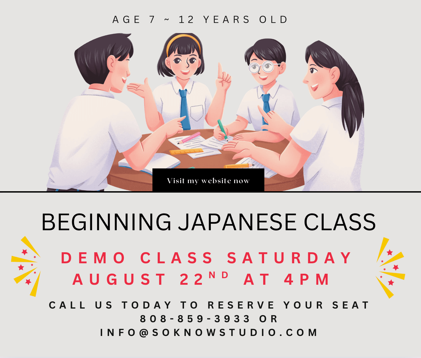 Japanese 1 class demo!