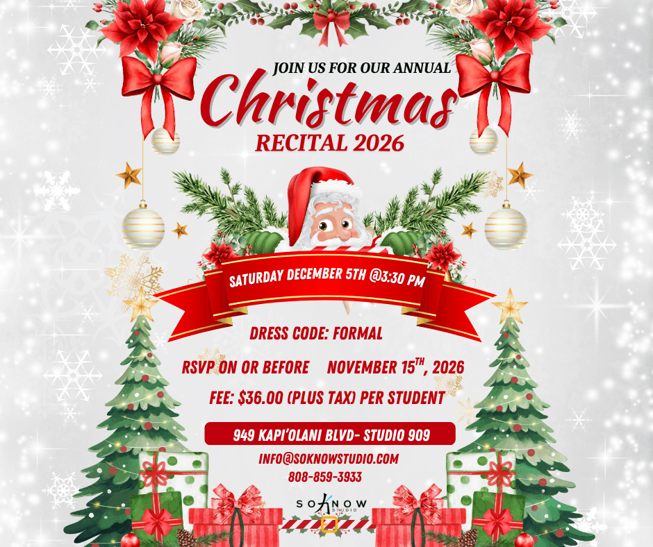 Piano, Violin, SoKnow Studio Annual Christmas Recital 2026, Studio 909, Fun, Beautirul performance by Students.